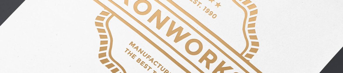 Free Gold Foil Logo Mockup PSD