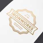 Free Gold Foil Logo Mockup PSD
