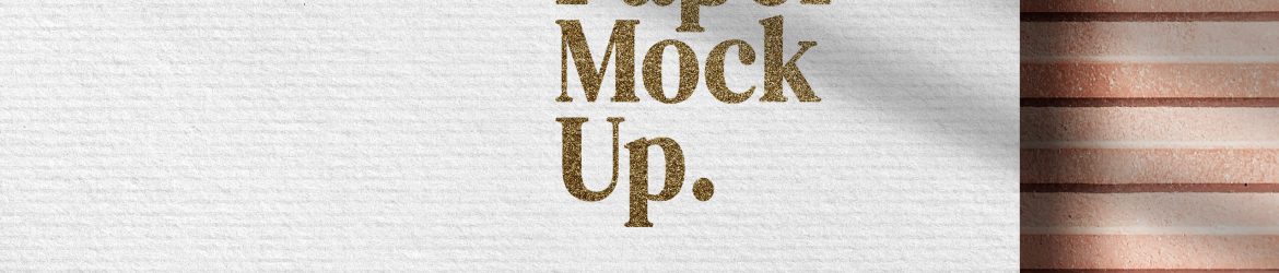 Free Gold Foil Printing On White Paper Logo Mockup PSD