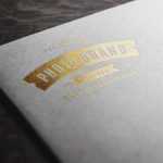 Free Gold Foil Stamping Logo Mockup