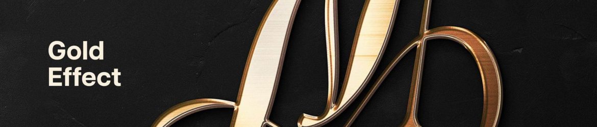 Free Gold Metal Logo Text Effect Mockup PSD