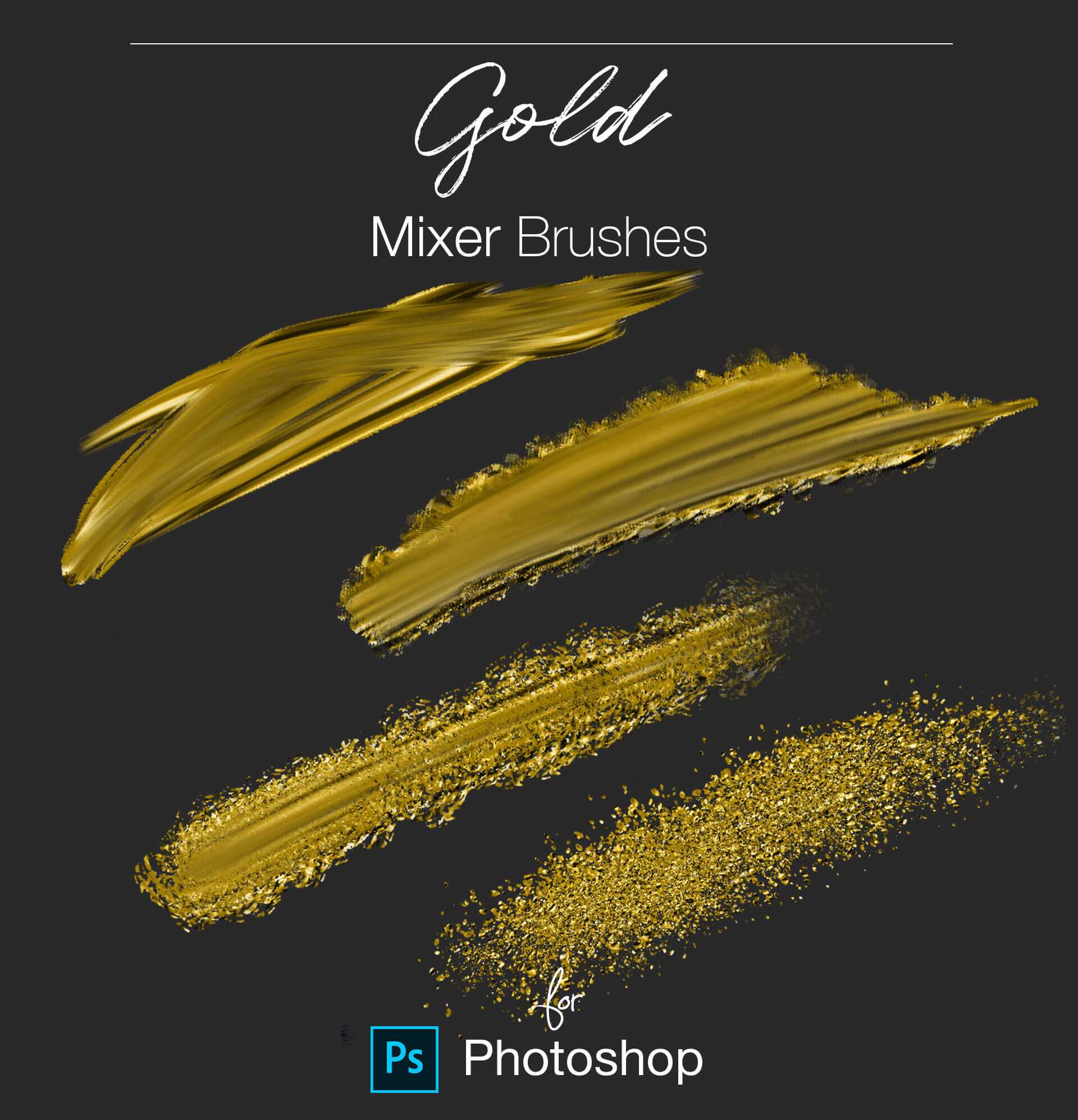 Free Gold Mixer Brushes For Photoshop