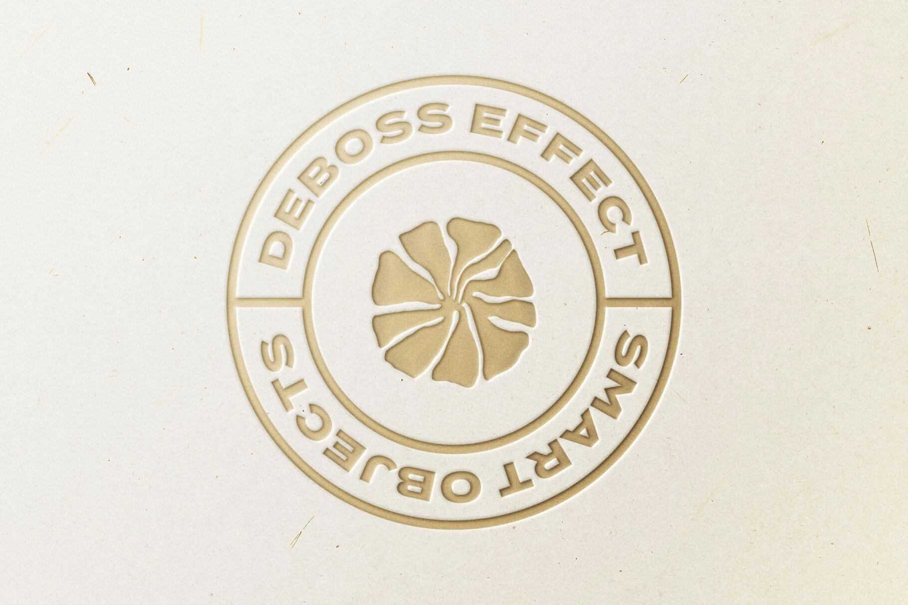 Free Gold Pressed Logo Mockup PSD
