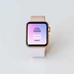 free Golden Smart Watch PSD Mockup