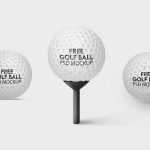 Free Golf Ball PSD Mockups set