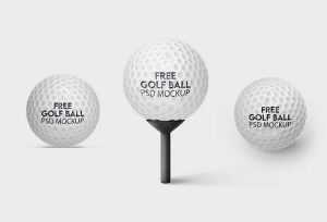 Free Golf Ball PSD Mockups set