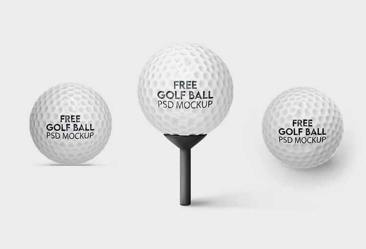 Free Golf Ball PSD Mockups set