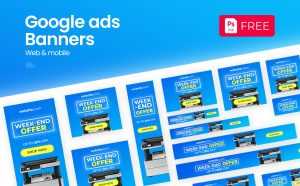 Free Google Ad Banners PSD For Web and Mobile