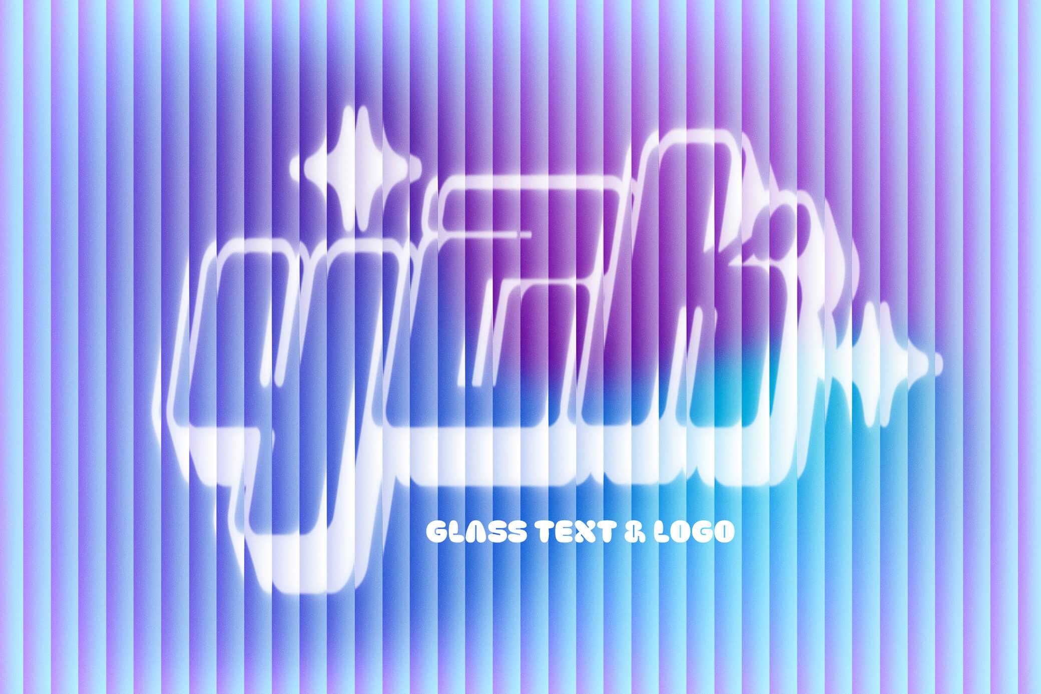 Free Gradient Glass Text And Logo Effect PSD