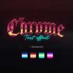 Free Gradient style Chrome Text Effect PSD