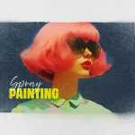 Free Graffiti Spray Painting Photo Effect PSD file