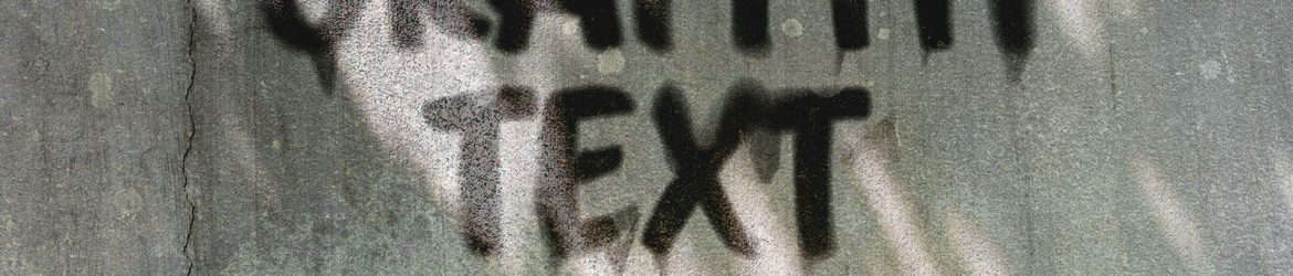 Free Graffiti Text Effect PSD on Concrete Wall