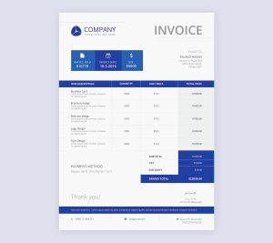 Free Graphic Designer Agency Invoice Free 3 PSD Templates