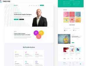 Free Graphic Designer Personal Portfolio Template