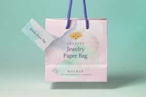 Free Gravity Shopping Bag Mockup 3