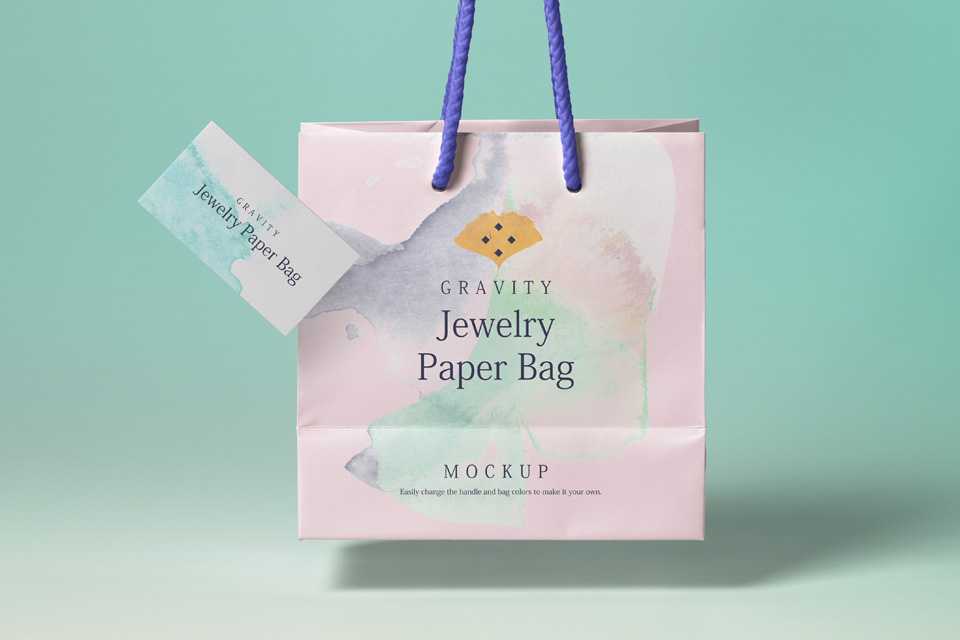 Free Gravity Shopping Bag Mockup 3