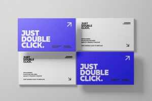 Free Grid Business Card Mockup PSD – Top View Branding Presentation Template