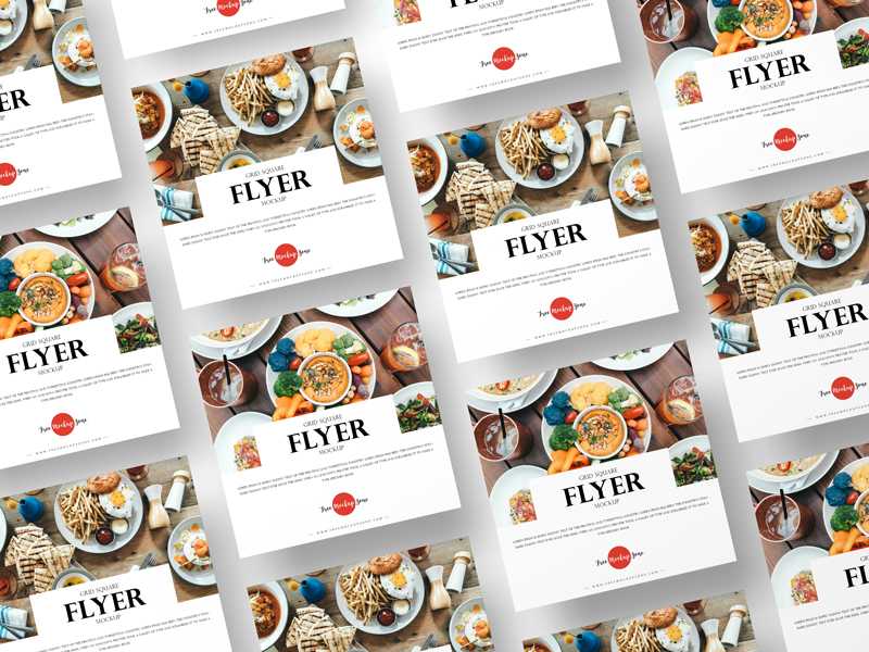 Free Grid Square Social Media Post Mockup PSD