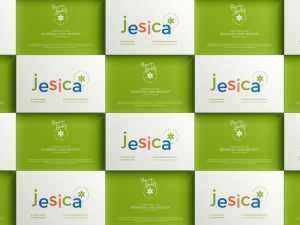 Free Grid style Business Card Mockup PSD