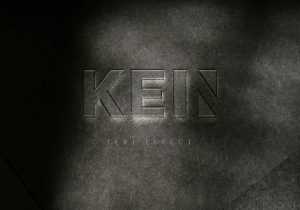 Free Grunge Metal Embossed Text Effect PSD Template