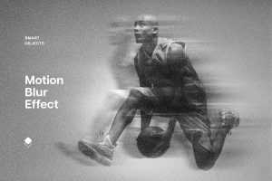 Free Grunge Motion Photo Effect PSD Template