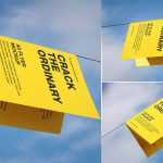 Free Half Fold Brochure Mockup PSD – Single Fold Flyer Mockup 3 Angle Views Download