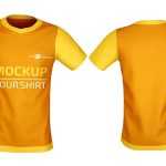Free Half Sleeves Front and Back Jersey Mockup PSD