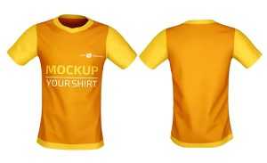 Free Half Sleeves Front and Back Jersey Mockup PSD