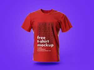 Free Half Sleeves T-Shirt Mockup PSD Vol8