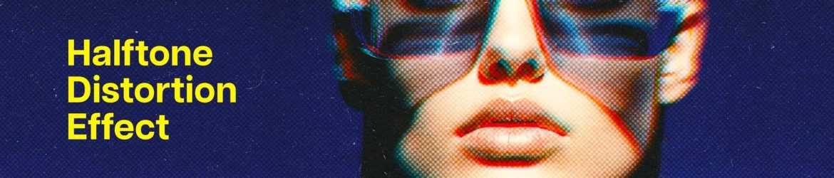 Free Halftone Distortion Photo Effect PSD