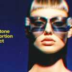 Free Halftone Distortion Photo Effect PSD