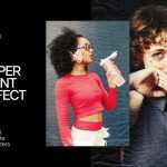 Free Halftone Paper Poster Effect PSD