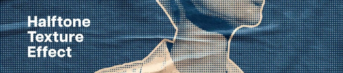 Free Halftone Texture Glued Paper Effect PSD