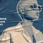 Free Halftone Texture Glued Paper Effect PSD