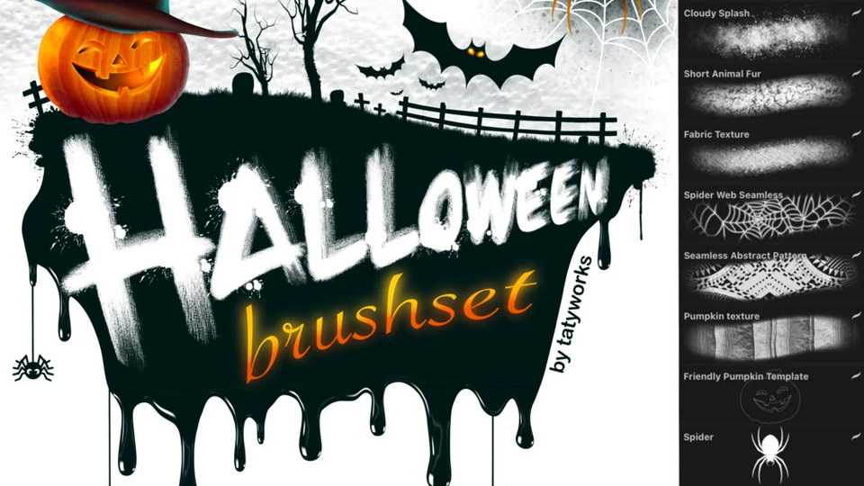 Free Halloween Brush Set Procreate Photoshop