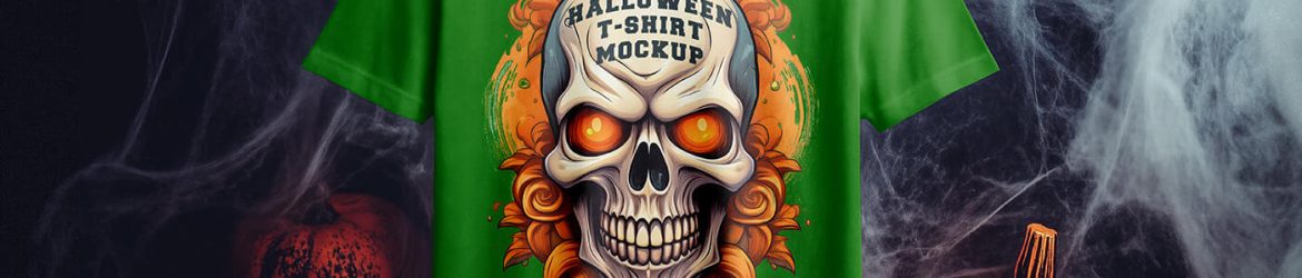 Free Halloween T-Shirt Mockup PSD