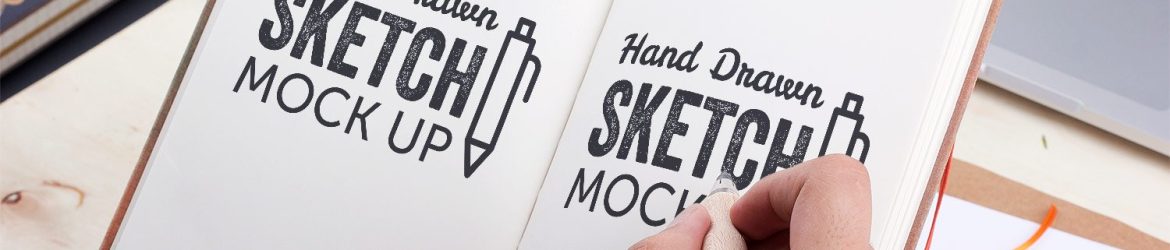 Free Hand-Drawn Sketch Mock-Up PSD