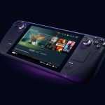 Free Hand-Held Steam Deck Game Console Mockup PSD
