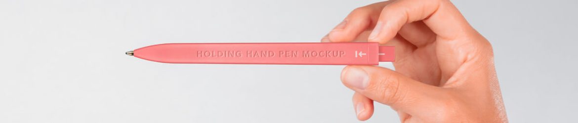 Free Hand Holding Branding Pen Mockup PSD Free Hand Holding Branding Pen Mockup PSD