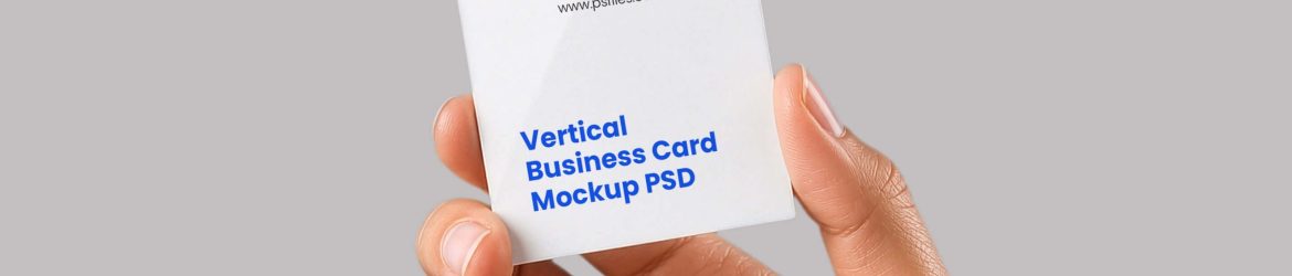 Free Hand Holding Business Card Mockup 2026 — Vertical PSD