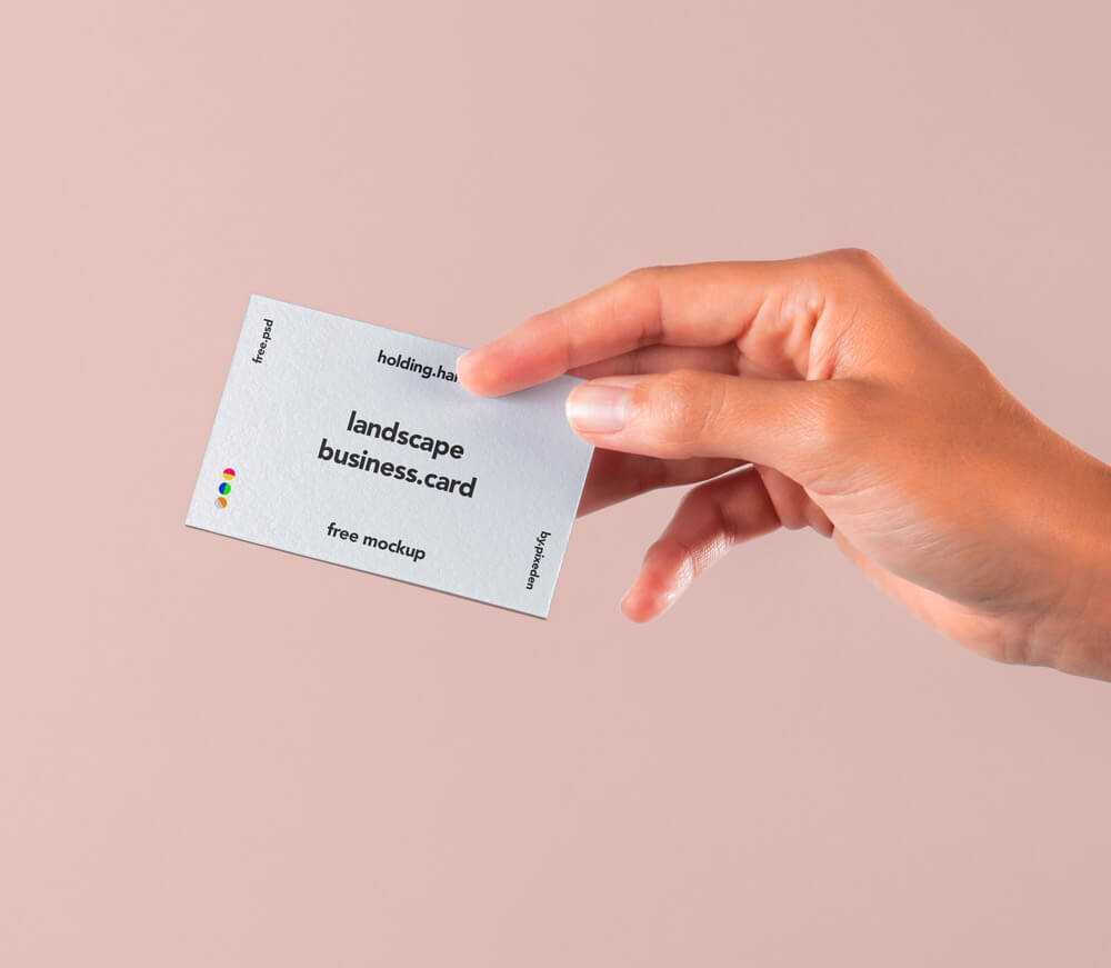 Free Hand Holding Card Mockup PSD