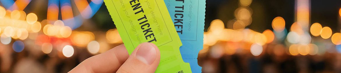 Free Hand-Holding Event Tickets Mockup PSD