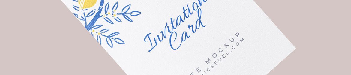 Free Hand Holding Invitation Card Mockup 2 PSD