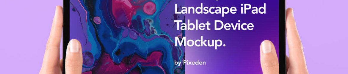 Free Hand Holding iPad Pro Tablet Mockup PSD