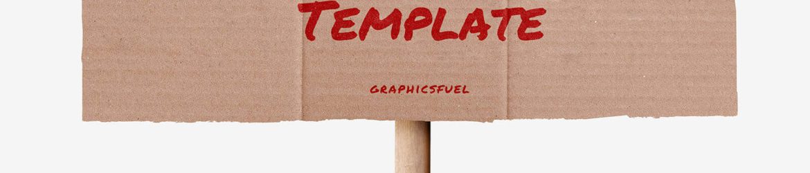 Free Hand Holding Placard Mockup PSD Template
