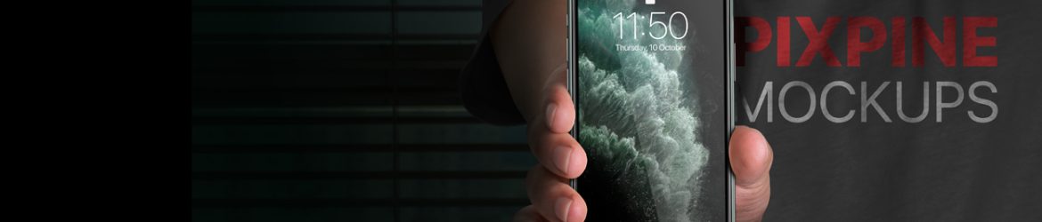 Free Handheld iPhone 11 Pro Mockup PSD