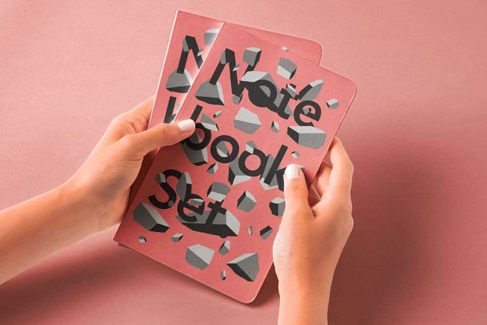 Free Hands Holding 2 Notebooks Mockup PSD - Free PSD MOCKUPS | PsFiles
