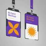 Free Hanging 2 ID Cards Mockup PSD - Free PSD Download Free Hanging 2 ID Cards Mockup PSD