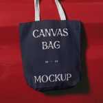 Free Hanging Canvas Bag Mockup