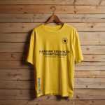 Free Hanging Crew Neck T-shirt Mockup PSD